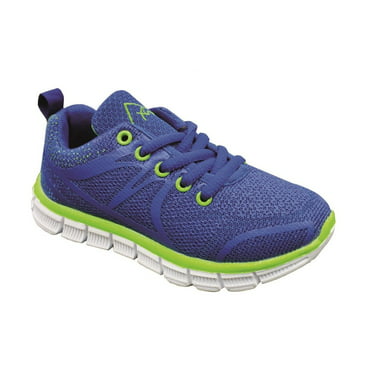 ***NEW YOUTH GIRLS ATHLETIC WORKS O2 AIR PURPLE BLUE KNIT SNEAKERS SHOES CUTE!